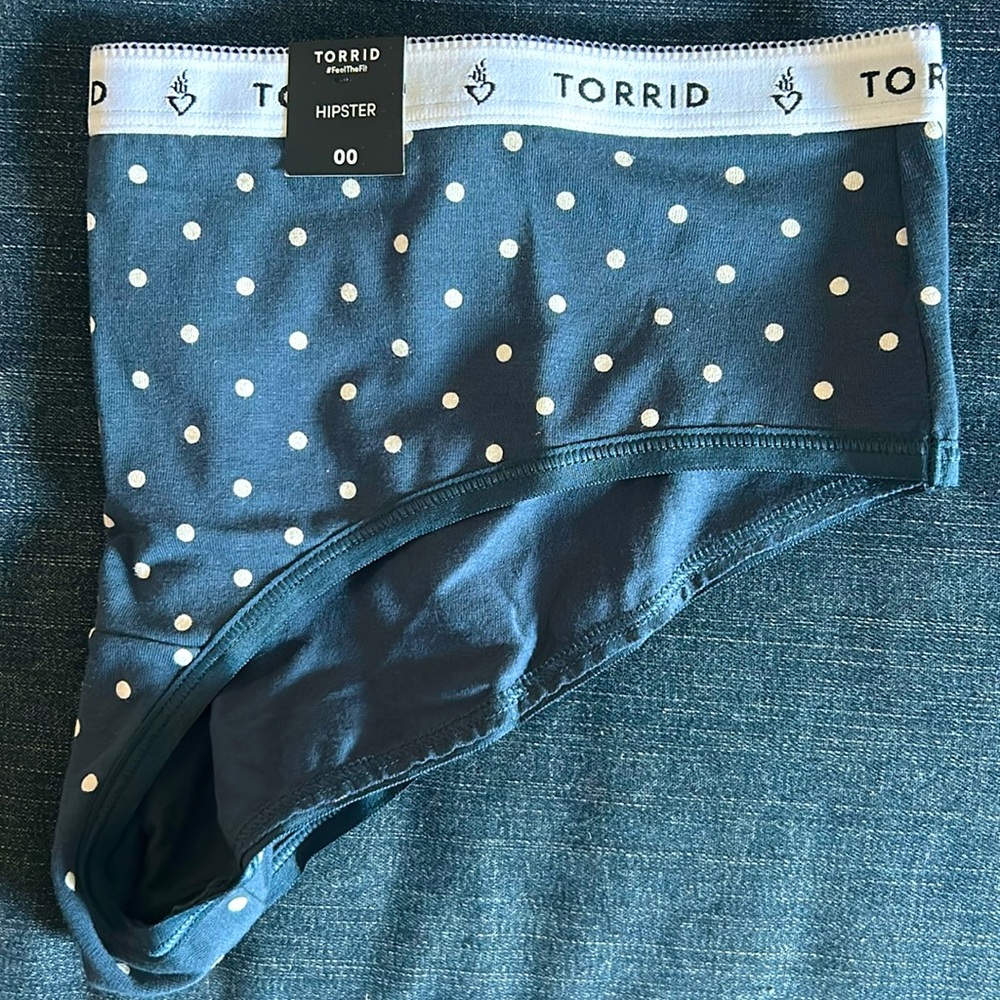 NWT Torrid size 00 cotton/spandex hipster panty